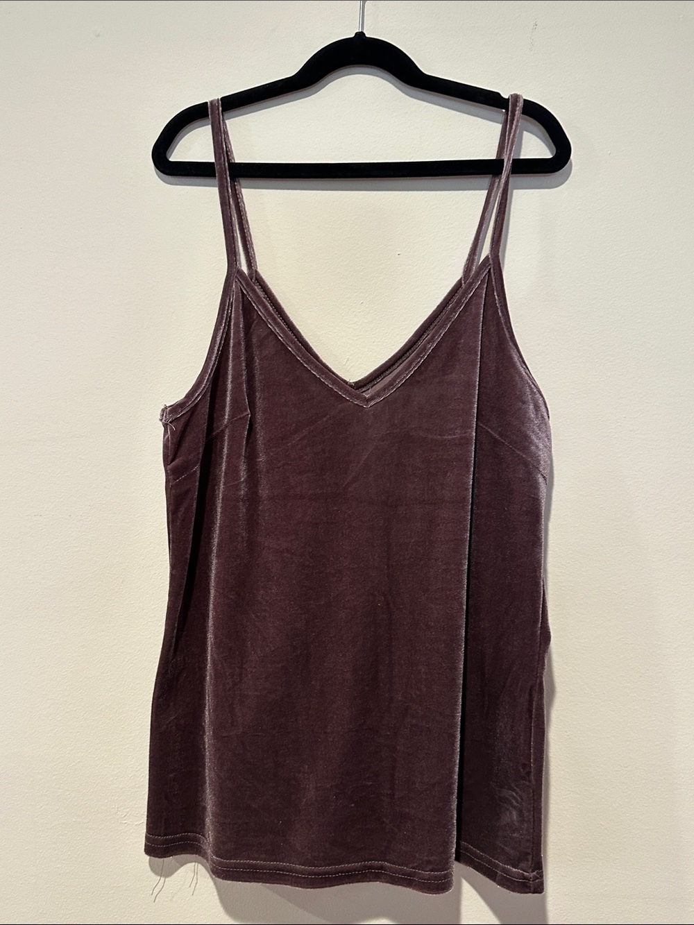 Velvet V-Neck Spaghetti Strap Tank